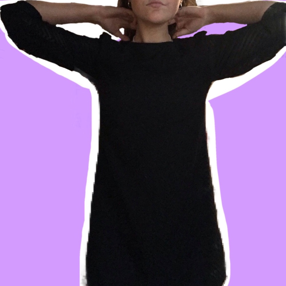 speechless black 3/4 sleeve dress